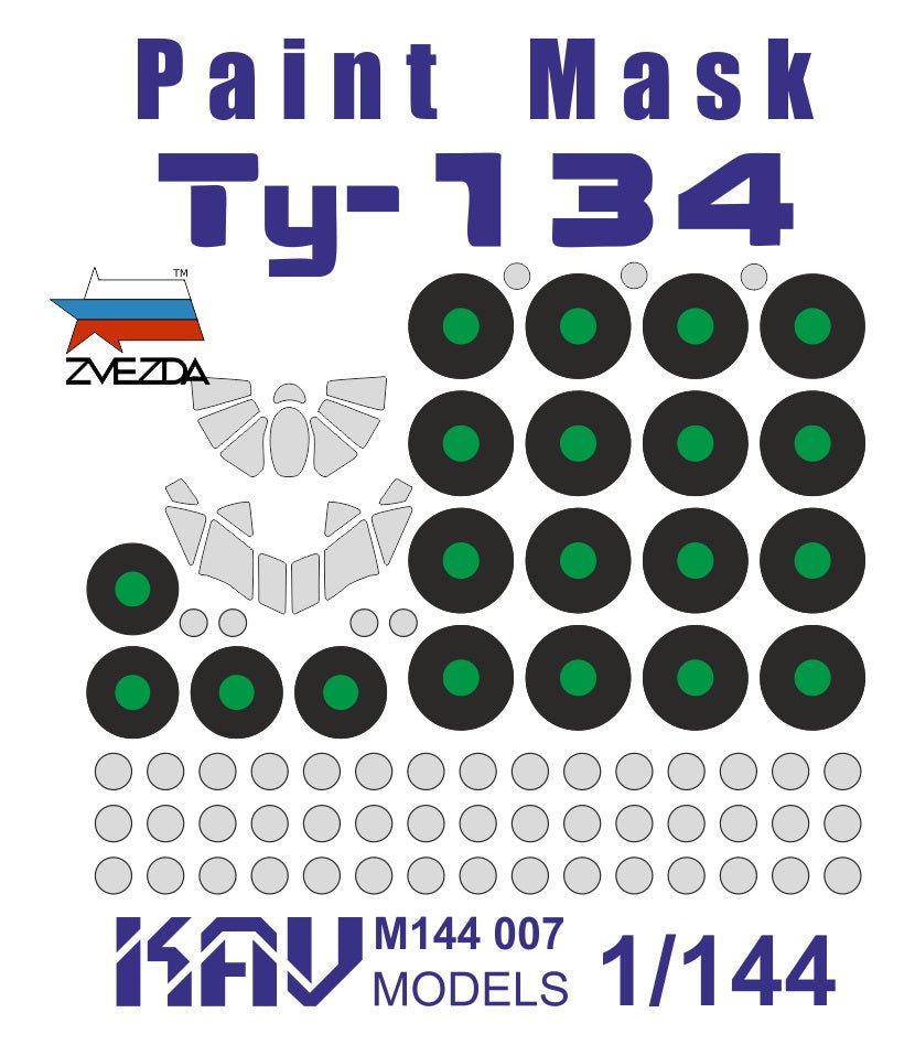1/144 TU - 134 (Zvezda) Painting mask kit - imodeller.store