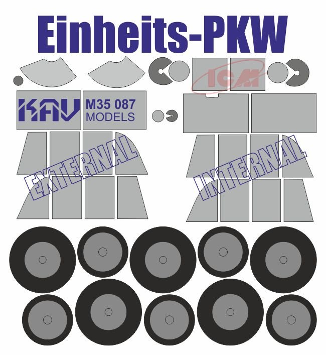 1/35 Paint mask for Einheits - PKW (ICM) - imodeller.store
