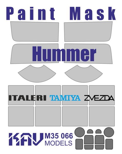1/35 Paint mask for Hummer Vehicle (Italeri, Tamiya, Zvezda) - imodeller.store