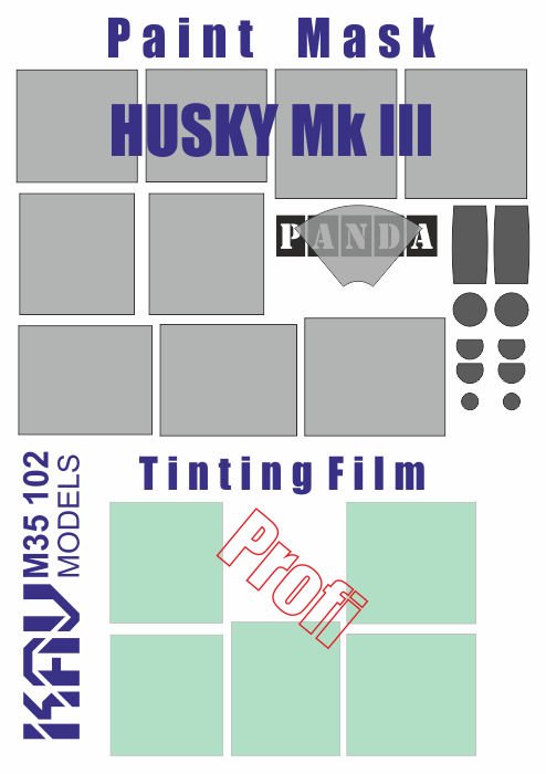 1/35 Paint Mask for Husky Mk III VMMD Pro (Panda) - imodeller.store