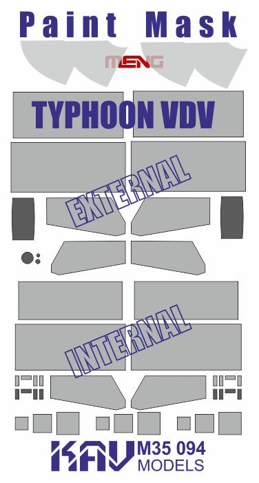 1/35 Paint mask for Typhoon VDV K - 4386 (Meng) - imodeller.store