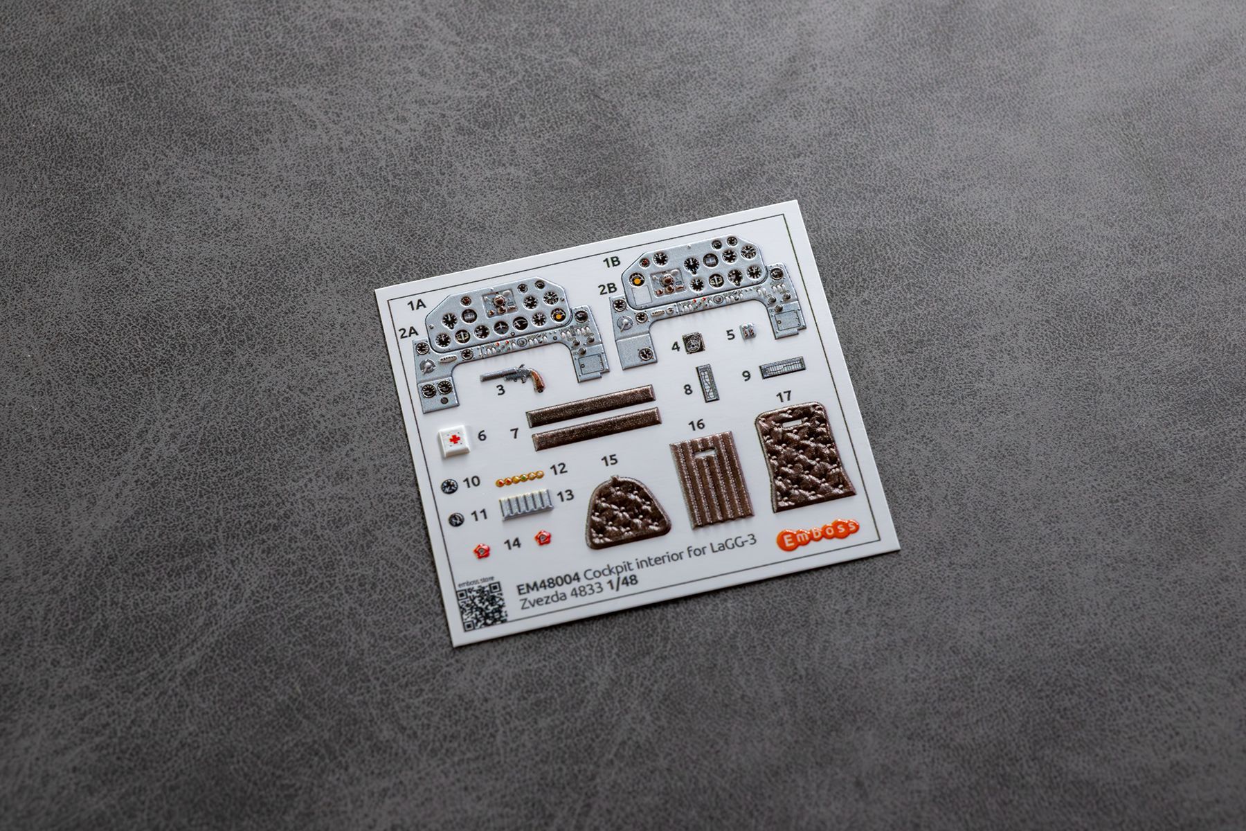 LaGG-3 Cockpit details set for Zvezda 4833 1/48 (3D decal)