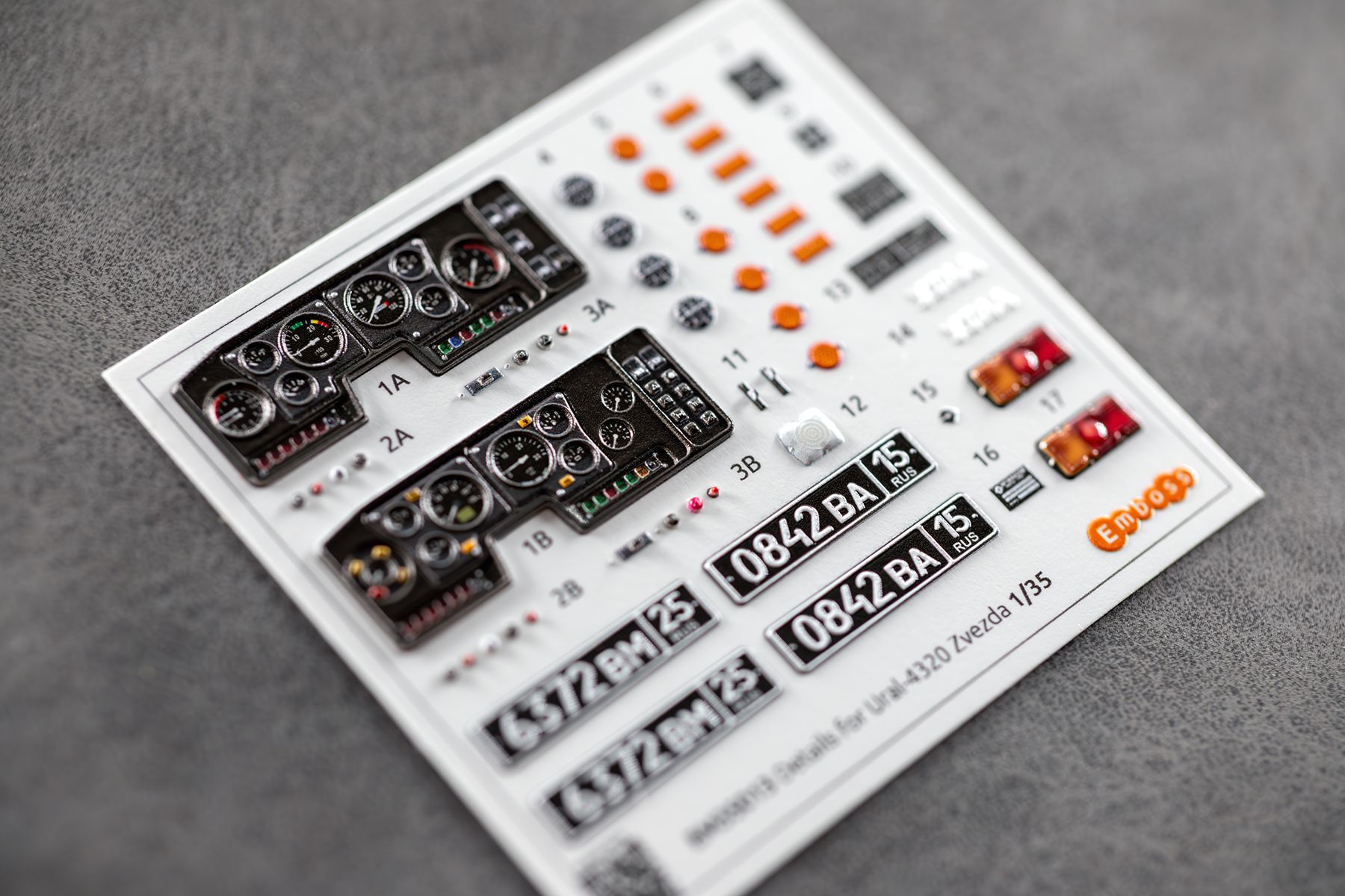 Ural-4320 details set for Zvezda 3654 1/35 (3D decal)