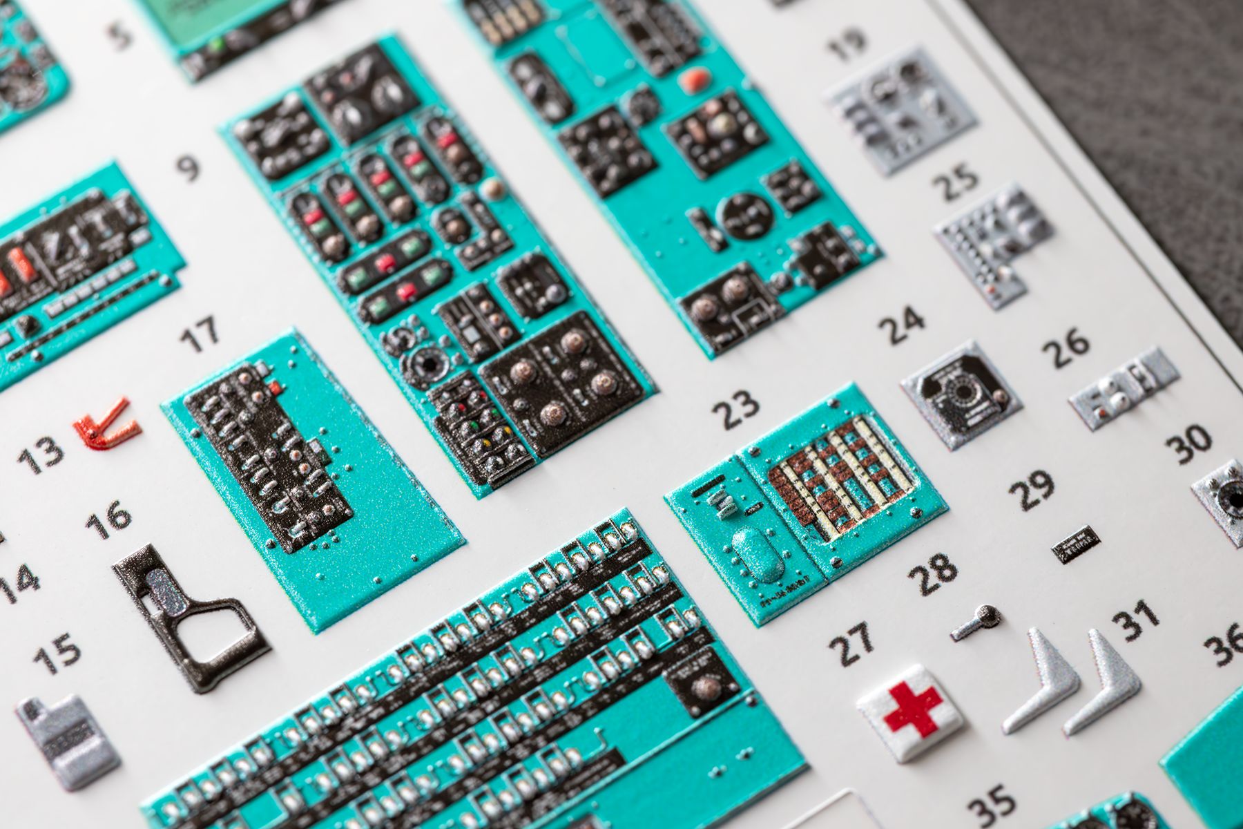 Combo cockpit details for Mi-24A for Trumpeter model 05828 1/48 (3D decal) EM48041C