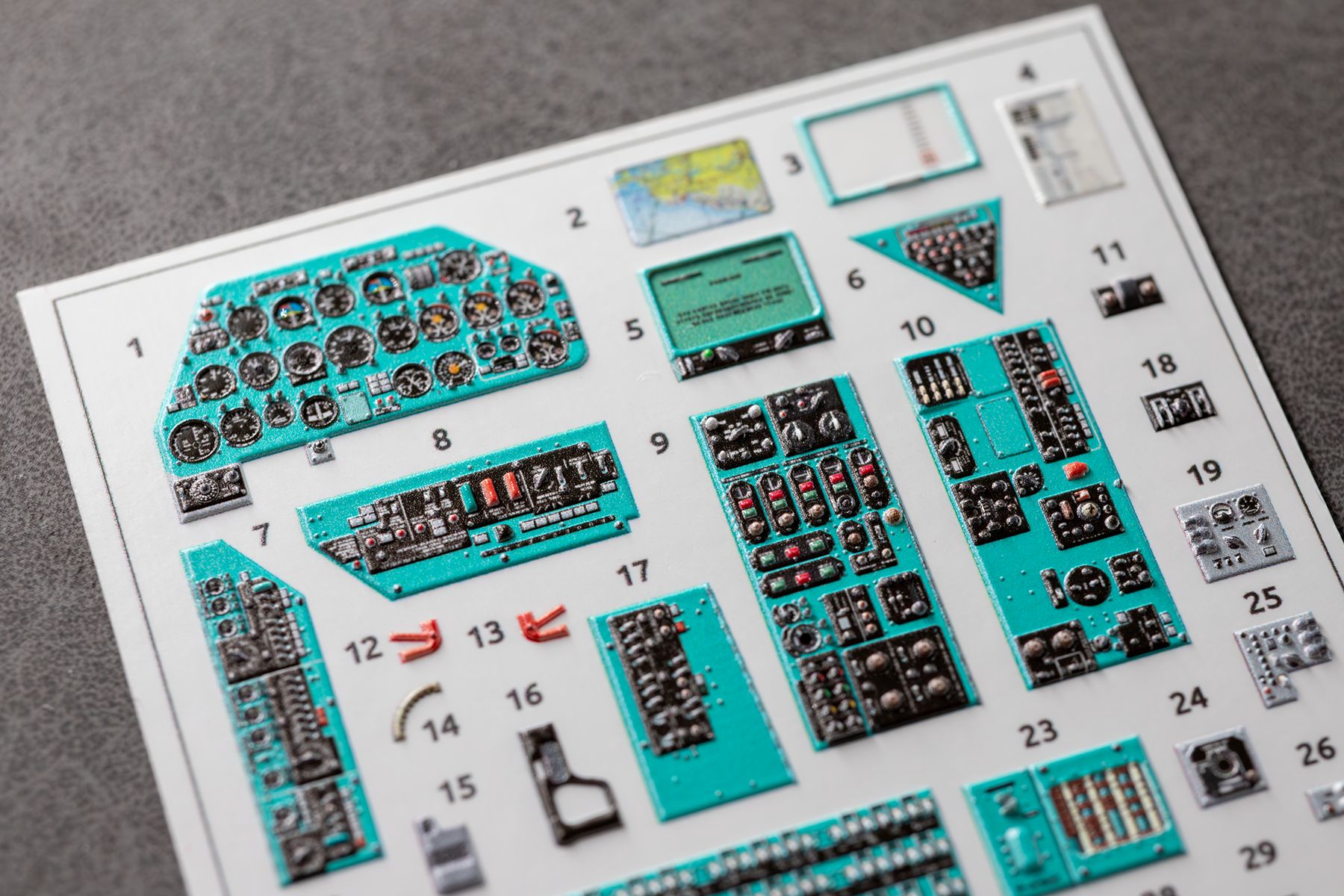 Combo cockpit details for Mi-24A for Trumpeter model 05828 1/48 (3D decal) EM48041C