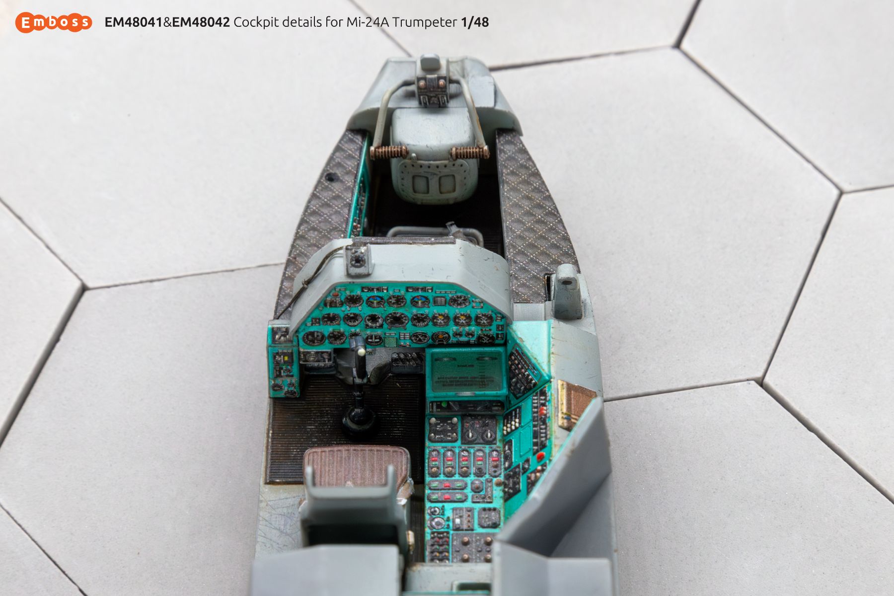 Combo cockpit details for Mi-24A for Trumpeter model 05828 1/48 (3D decal) EM48041C