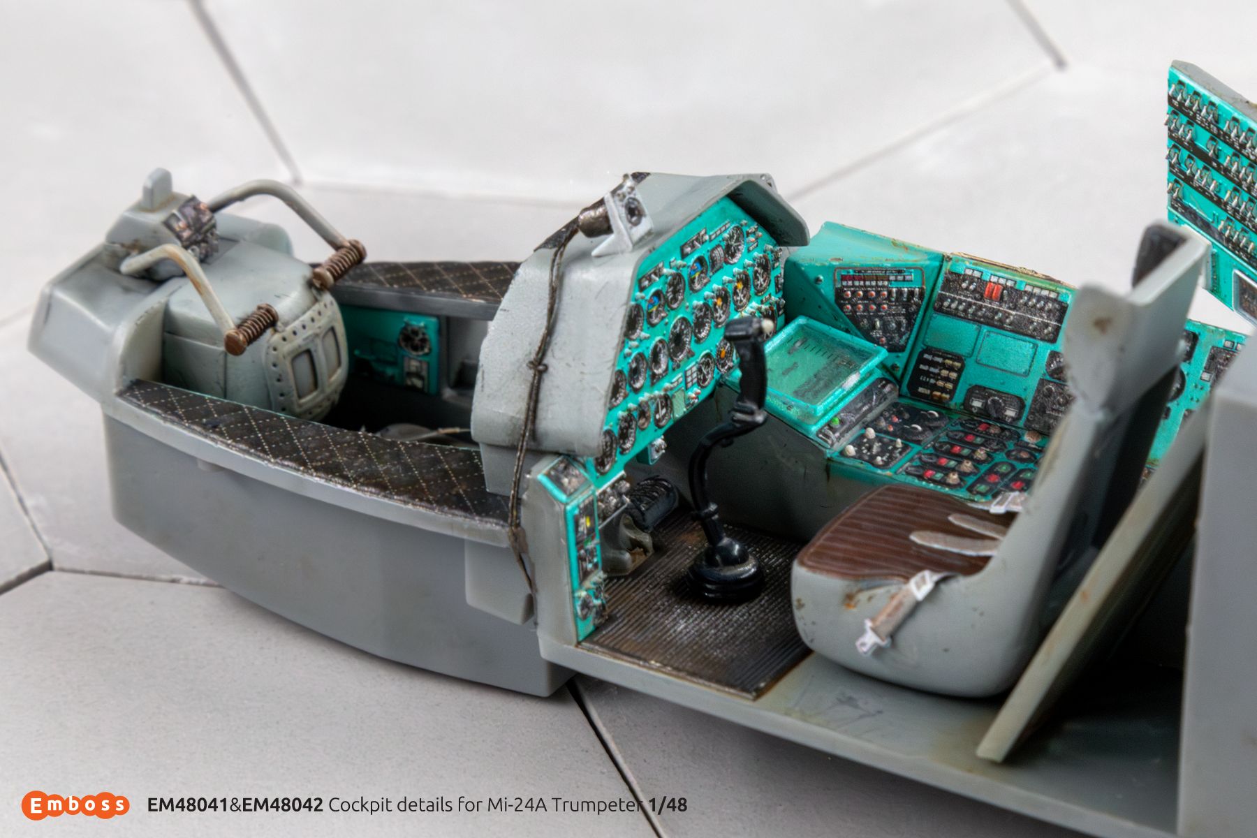Combo cockpit details for Mi-24A for Trumpeter model 05828 1/48 (3D decal) EM48041C