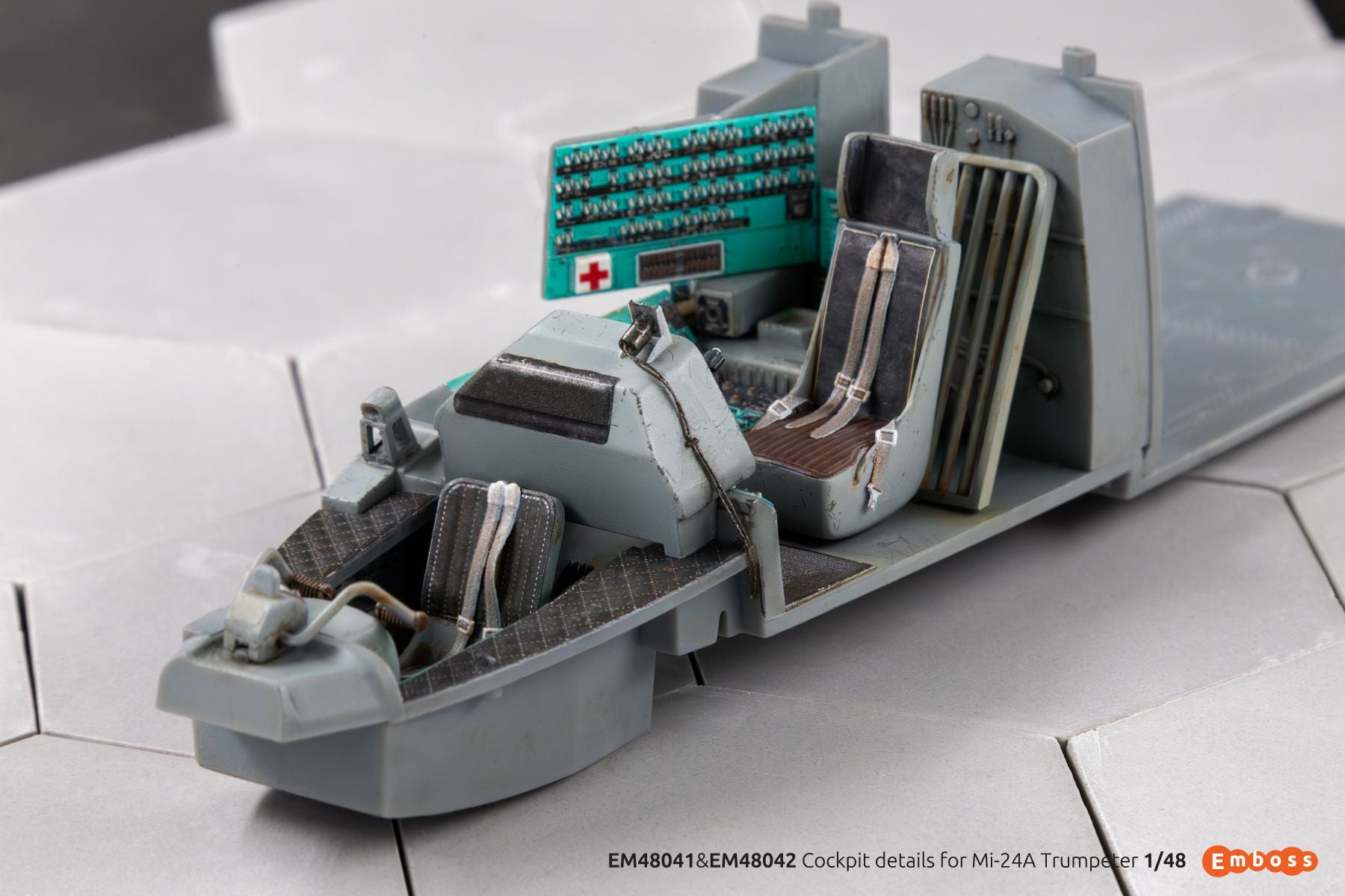 Combo cockpit details for Mi-24A for Trumpeter model 05828 1/48 (3D decal) EM48041C