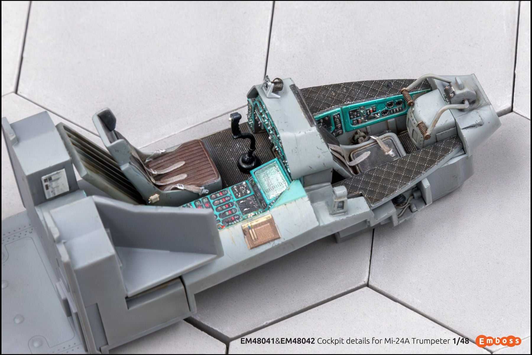 Combo cockpit details for Mi-24A for Trumpeter model 05828 1/48 (3D decal) EM48041C