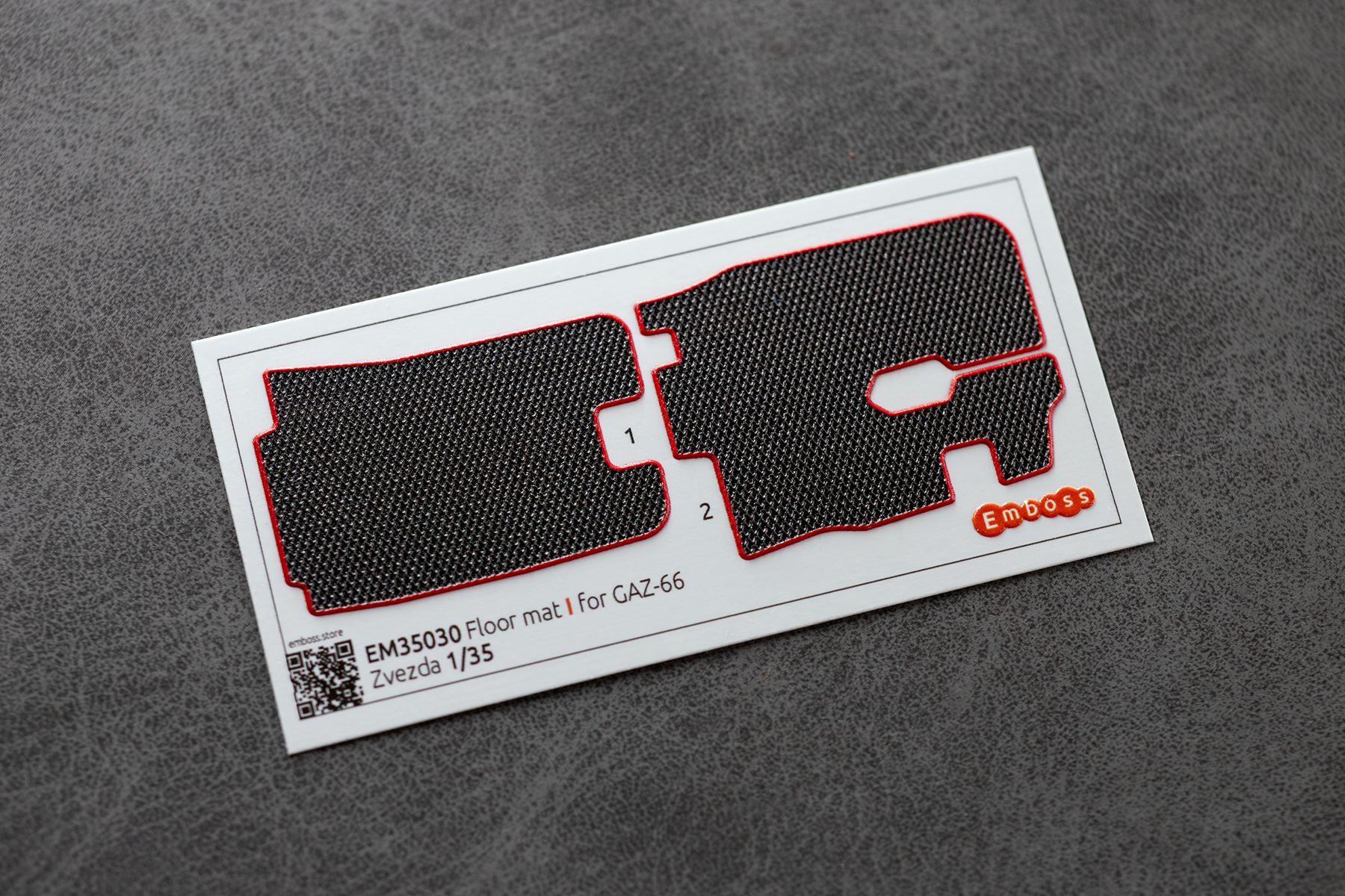 GAZ-66 EVA Floor mats and splash guards for Zvezda 3707 1/35 (3D decal) EM35030 + EM35033