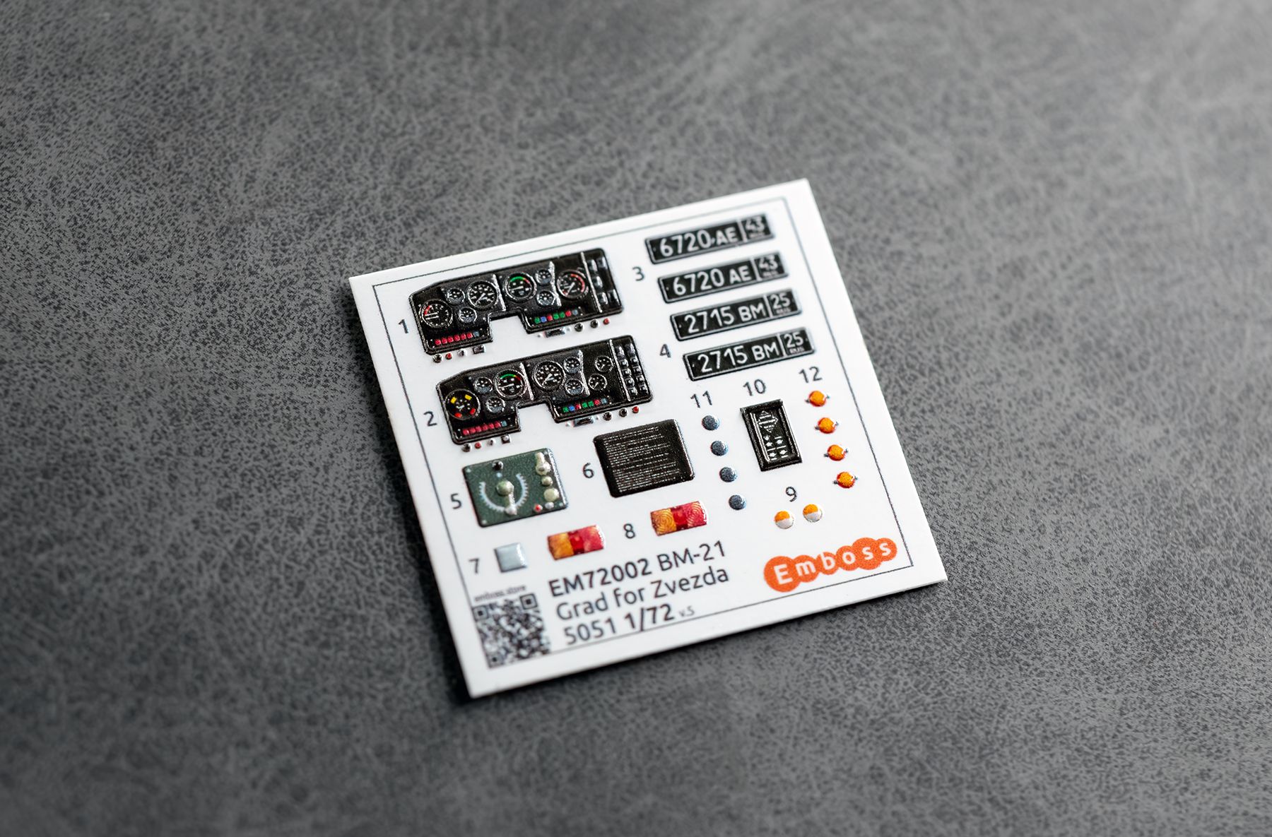 BM-21 Grad details set for Zvezda 5051 1/72 (3D decal)