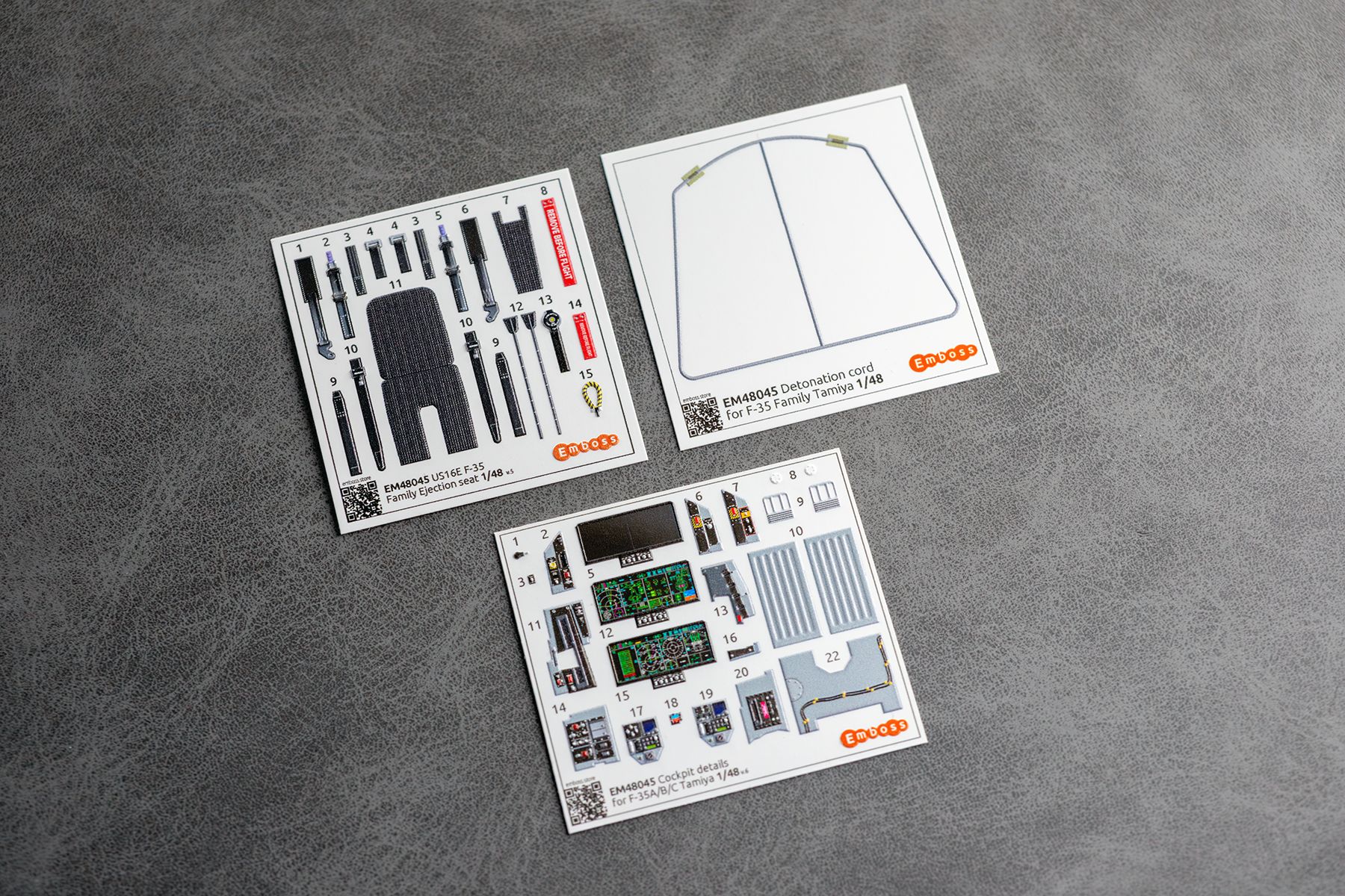 COMBO F-35A/B/C Cockpit details for Tamiya 1/48 (3D decal)