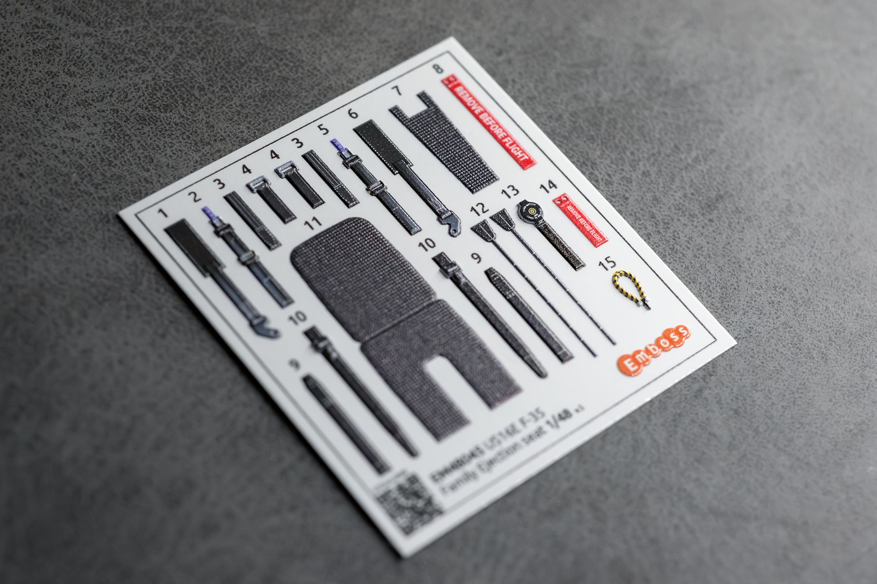 COMBO F-35A/B/C Cockpit details for Tamiya 1/48 (3D decal)