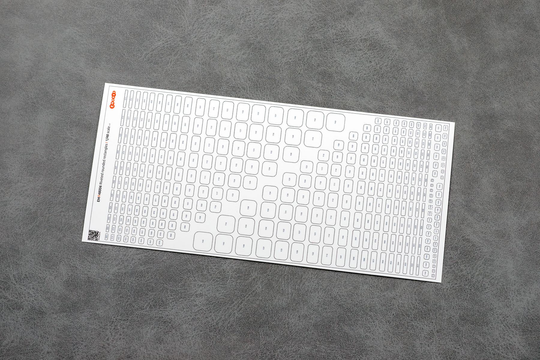 Riveted rounded rectangles type 1 1/48 (3D decal)