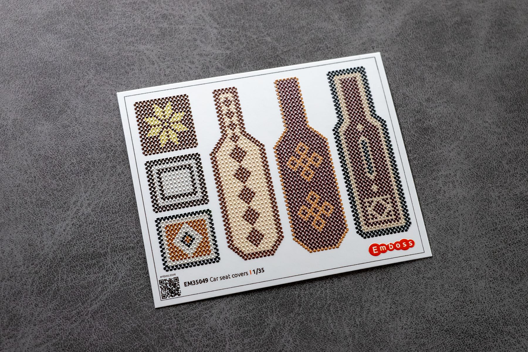 Car seat covers type 1 1/35 (3D decal)