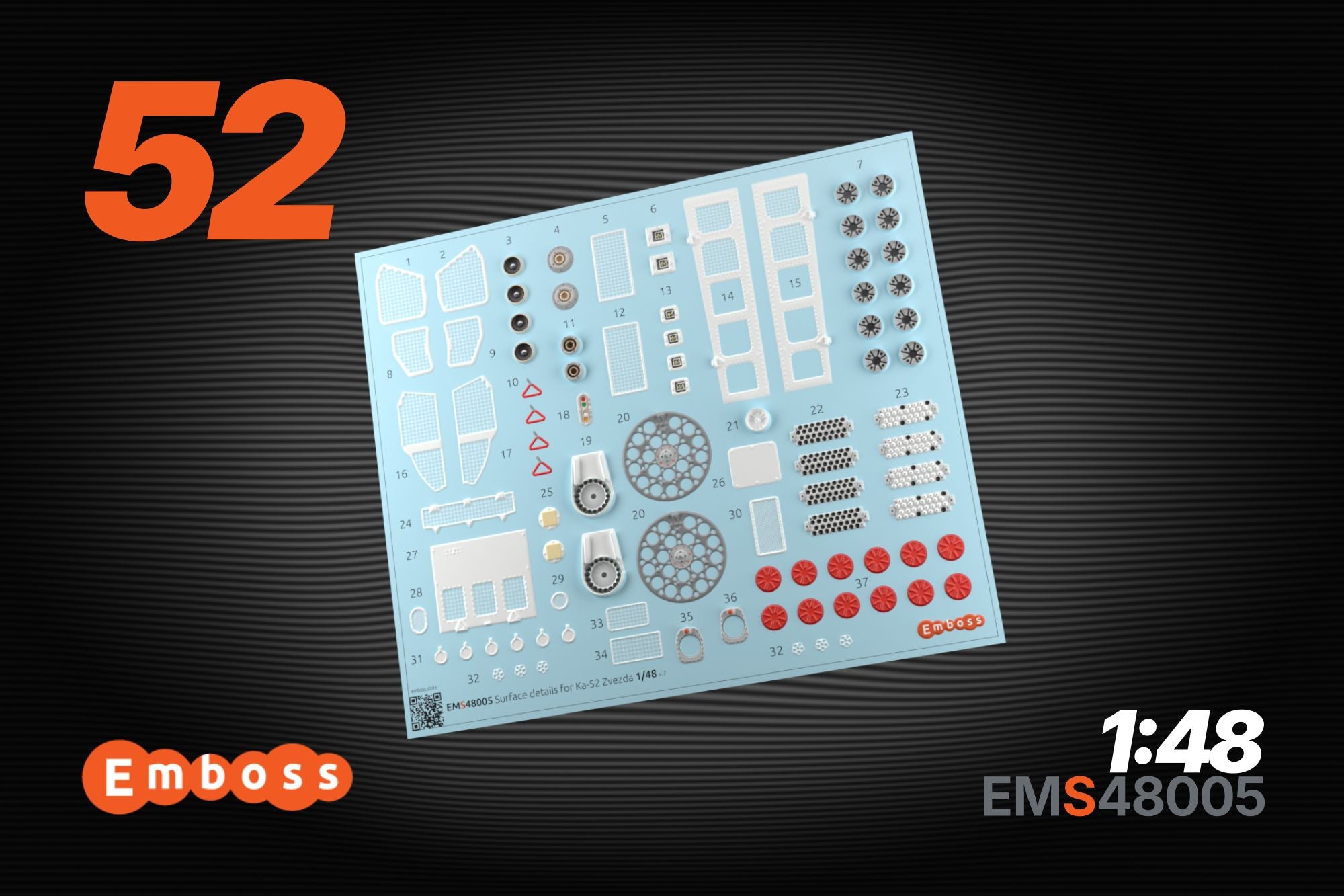 Ka-52 Surface details for Zvezda 1/48 (3D decal)