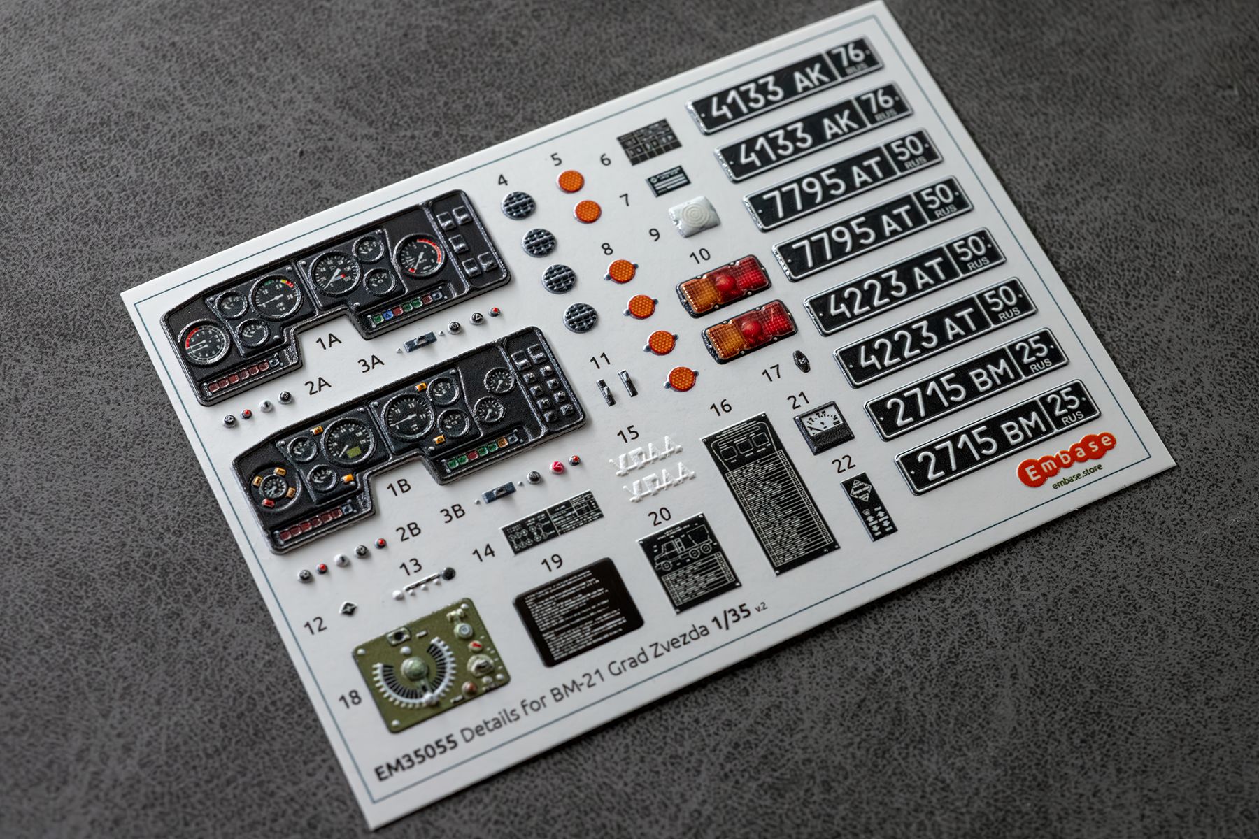 COMBO BM-21 Grad details set for Zvezda 5051 1/35 (3D decal)