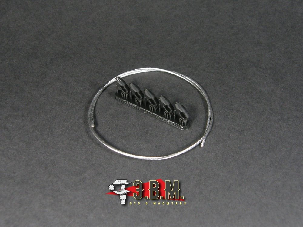 95013 E.V.M. — Twisted Cable 1.1 mm with Thimbles for Cranes and Related Vehicles - imodeller.store