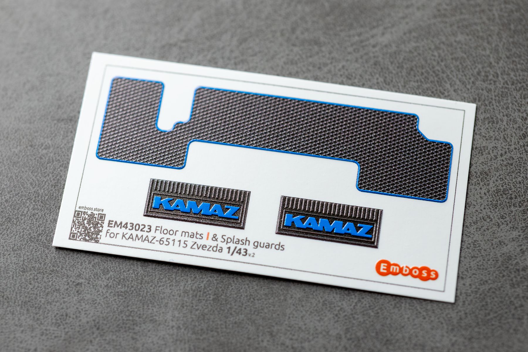 COMBO KAMAZ 65115 Details and Floor mats EVA with splash guards for Zvezda 43006 1/43 (3D decal) - imodeller.store