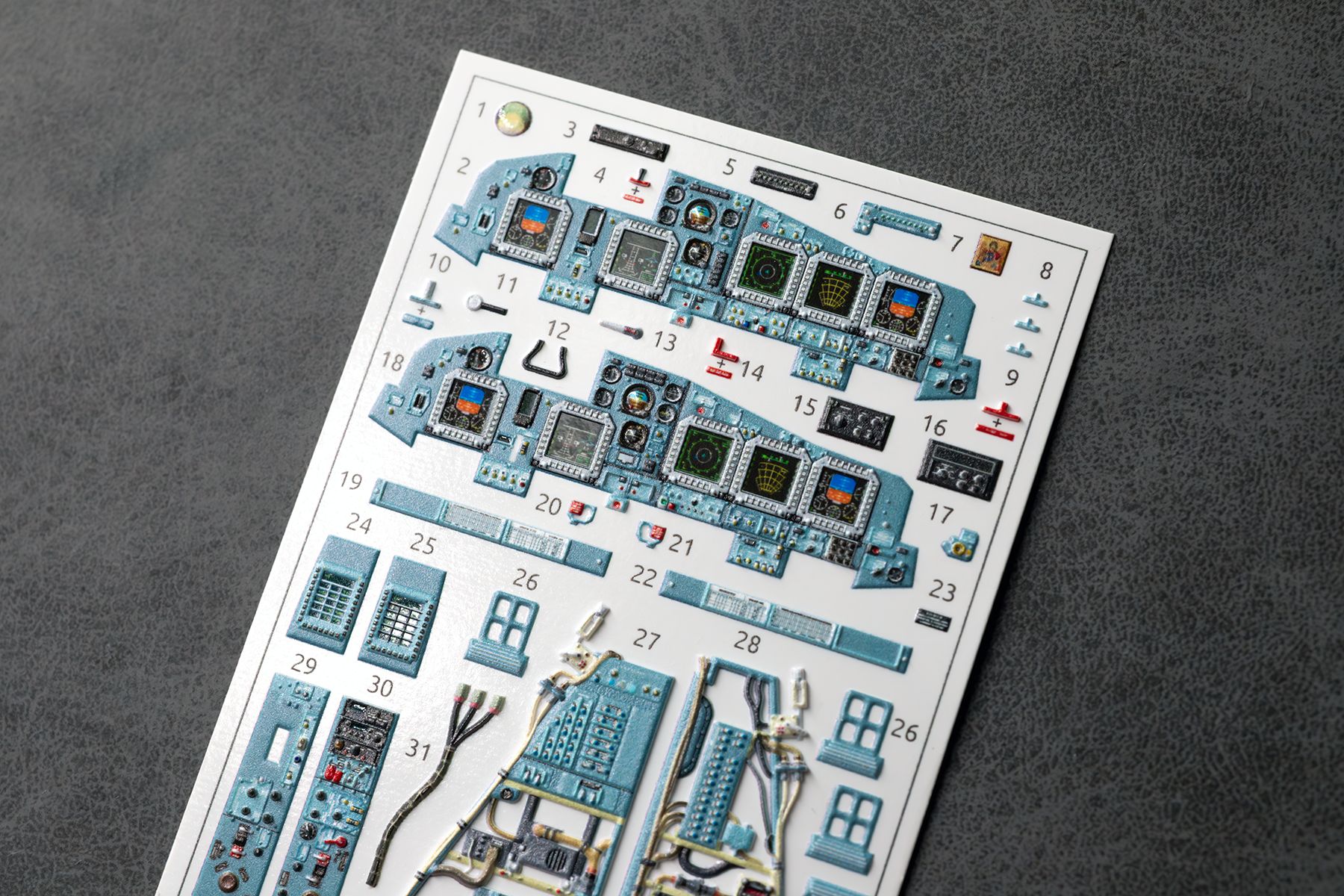 COMBO Su - 34 Powered cockpit and seat details for Kittyhawk 1/48 (3d decals) - imodeller.store