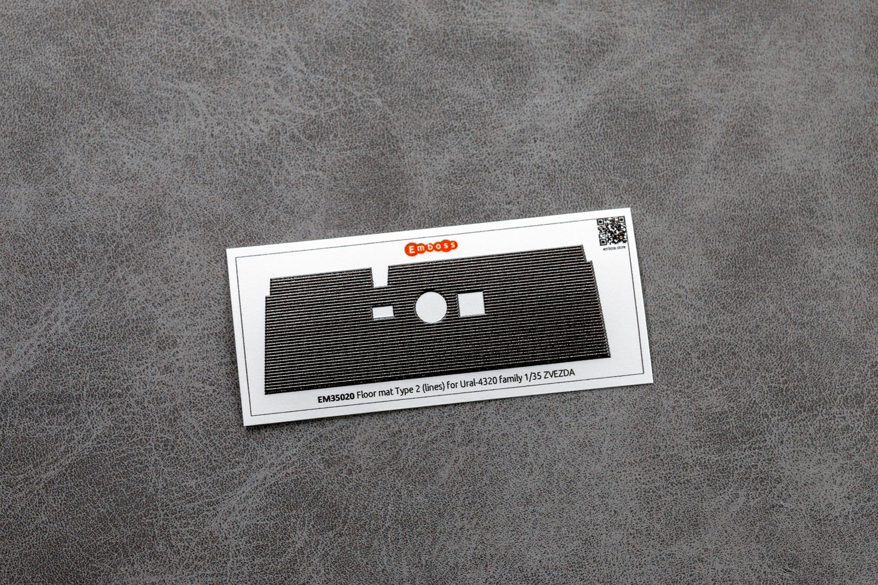 Floor mat Type 2 (lines pattern) for Ural - 4320 Zvezda 3654 1/35 (3D decal) - imodeller.store