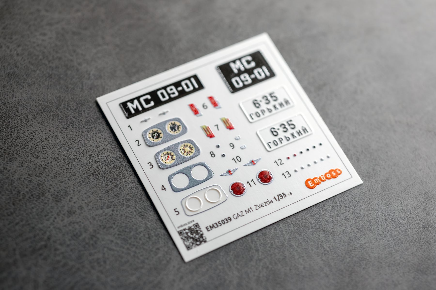 GAZ M1 Details set for Zvezda 3634 1/35 (3D decal) - imodeller.store