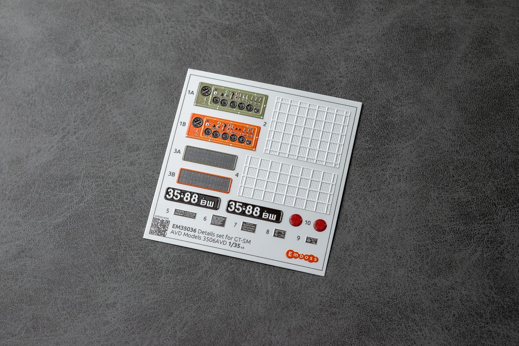 GT - SM Details set for AVD Models 3506AVD 1/35 (3D decal) - imodeller.store