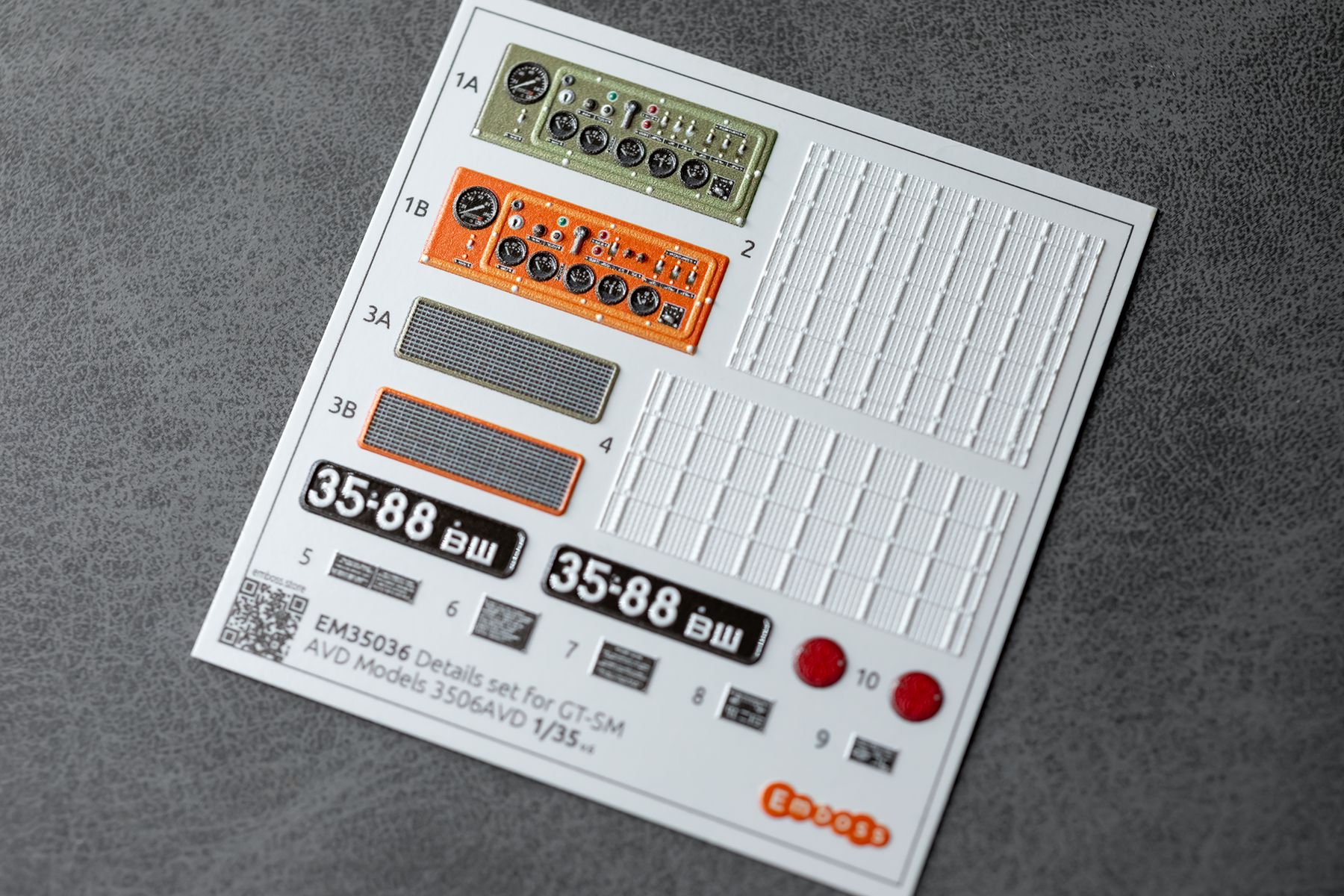 GT - SM Details set for AVD Models 3506AVD 1/35 (3D decal) - imodeller.store