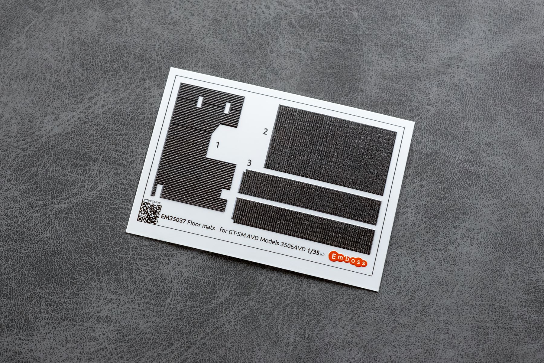 GT - SM Floor mats (lines pattern) for AVD Models 3506AVD 1/35 (3D decal) - imodeller.store
