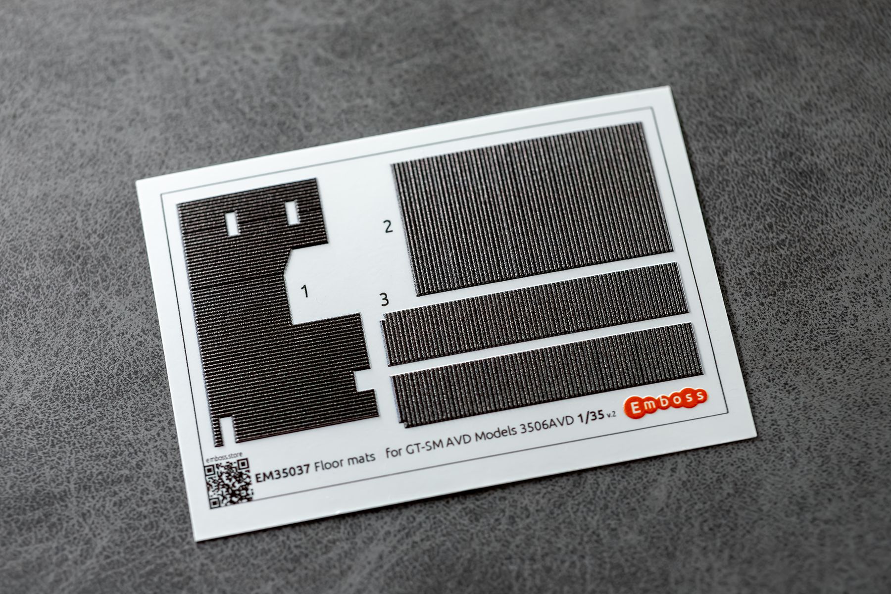 GT - SM Floor mats (lines pattern) for AVD Models 3506AVD 1/35 (3D decal) - imodeller.store