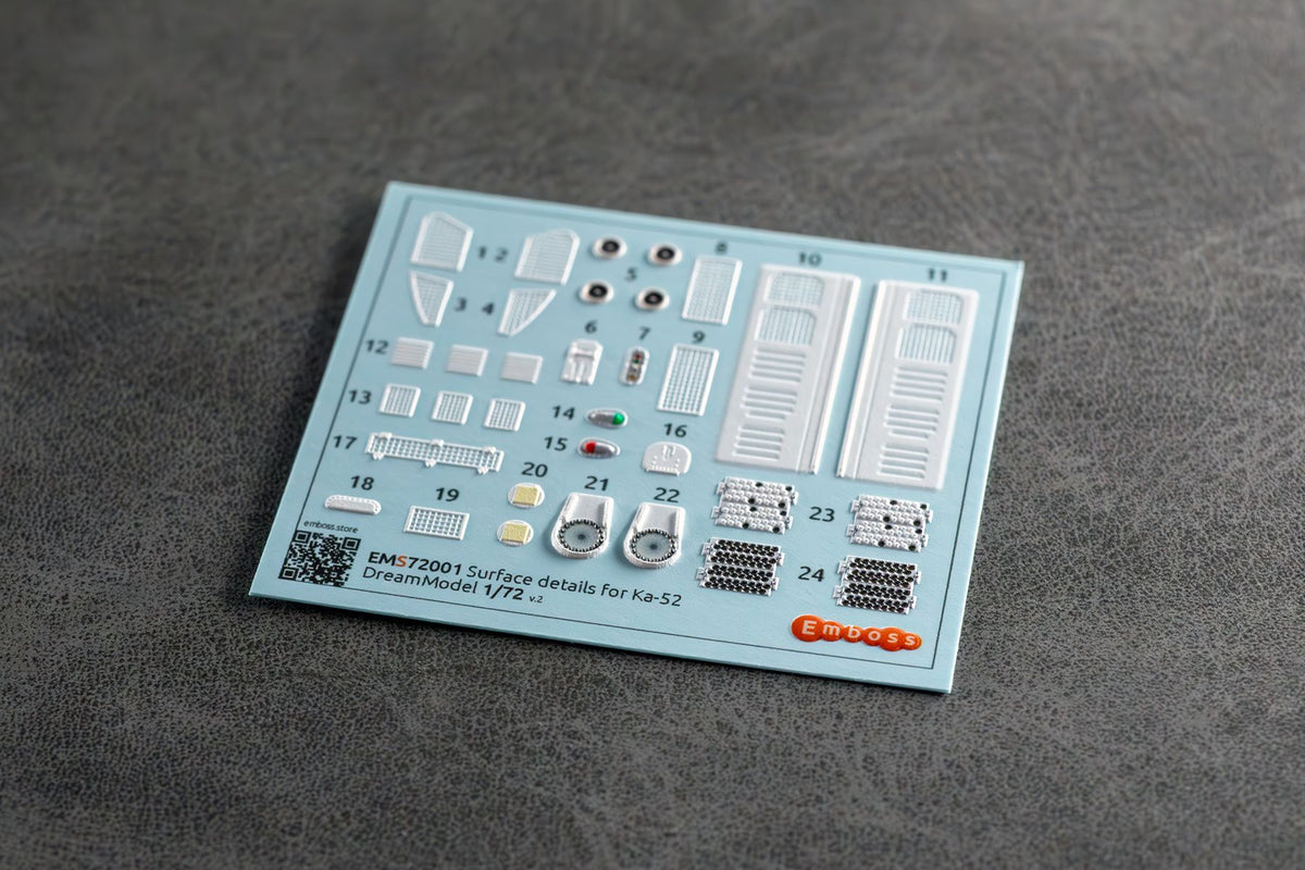 Ka - 52 Details set "powered cockpit" for DreamModel 1/72 (3D decal) - imodeller.store