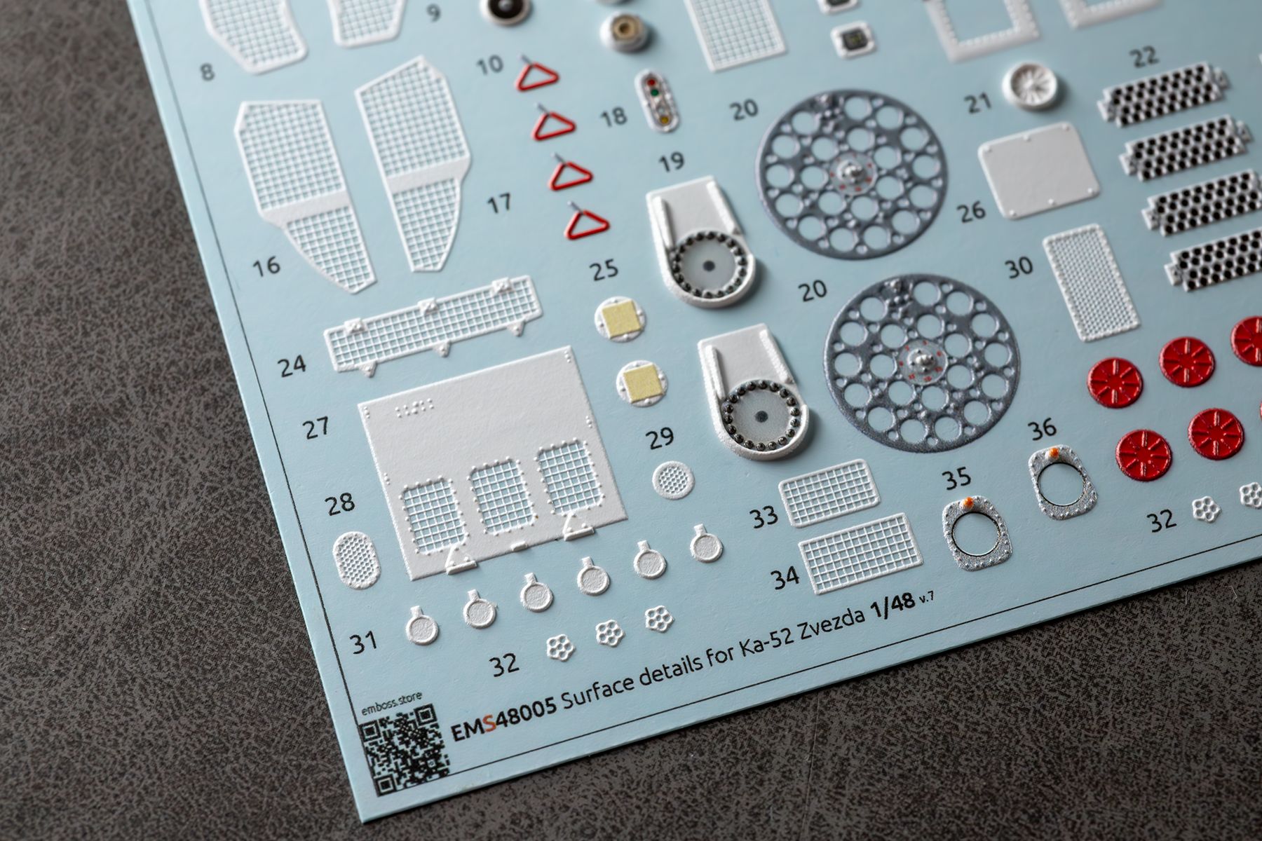 Ka - 52 Surface details for Zvezda 1/48 (3D decal) - imodeller.store