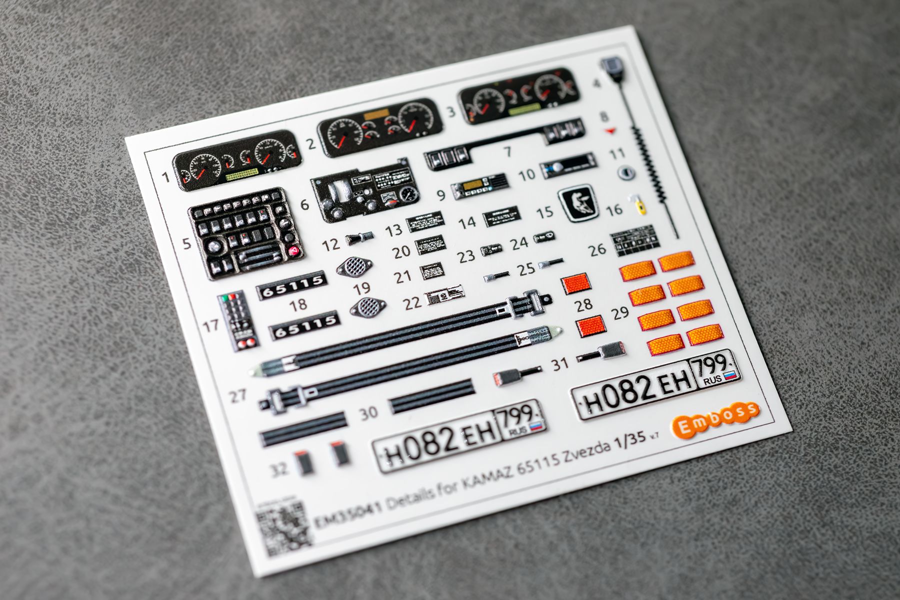 KAMAZ 65115 Details for Zvezda 3650 1/35 (3D decal) - imodeller.store