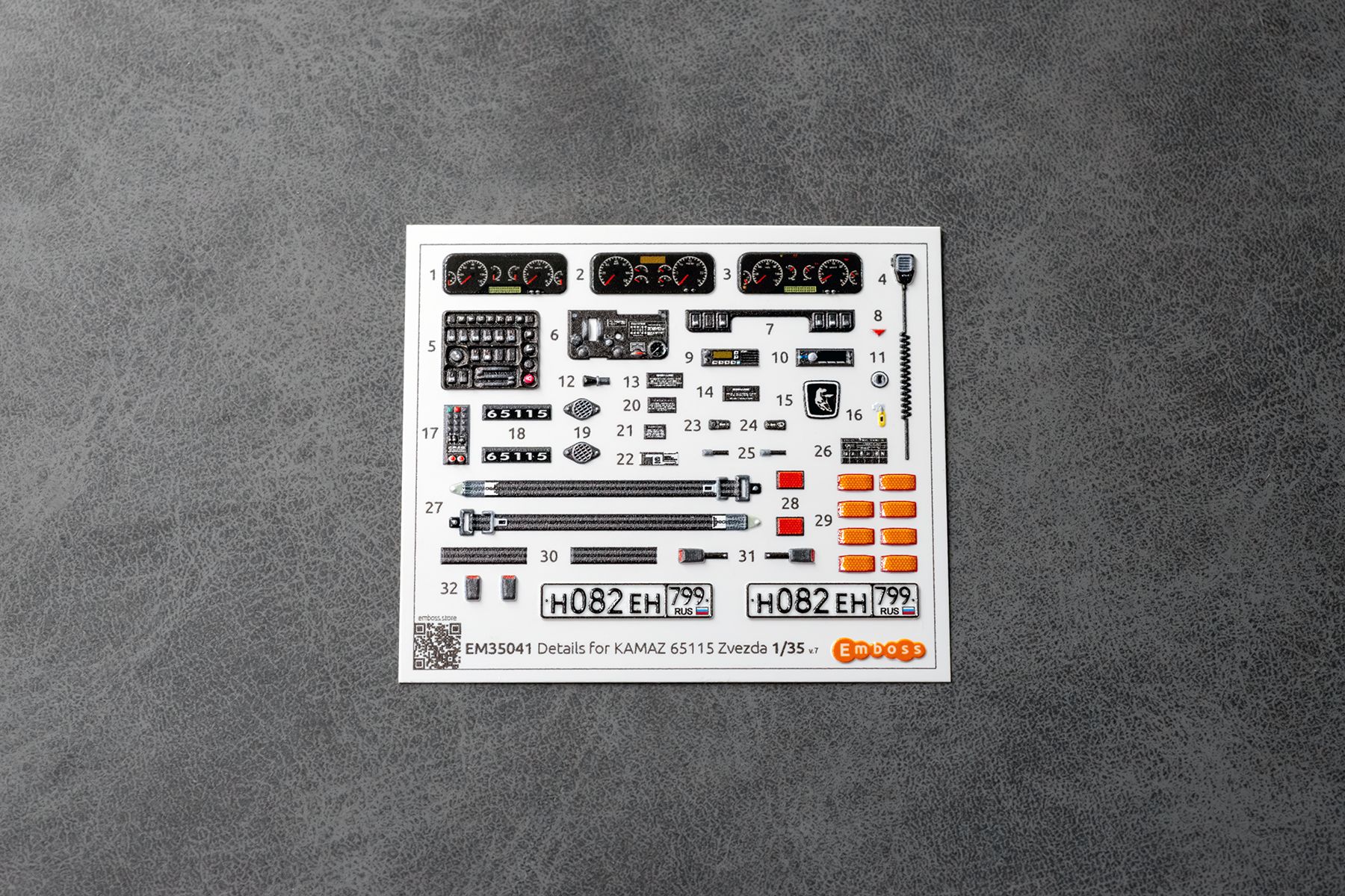 KAMAZ 65115 Details for Zvezda 3650 1/35 (3D decal) - imodeller.store
