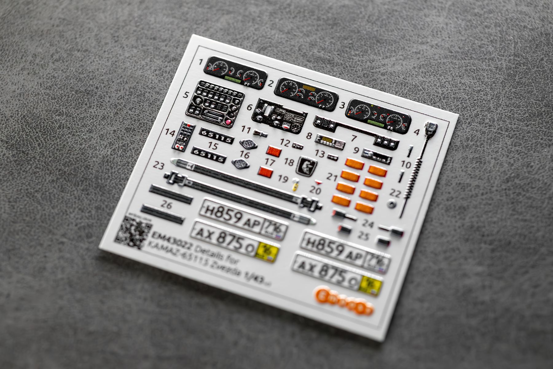 KAMAZ 65115 Details for Zvezda 43006 1/43 (3D decal) - imodeller.store