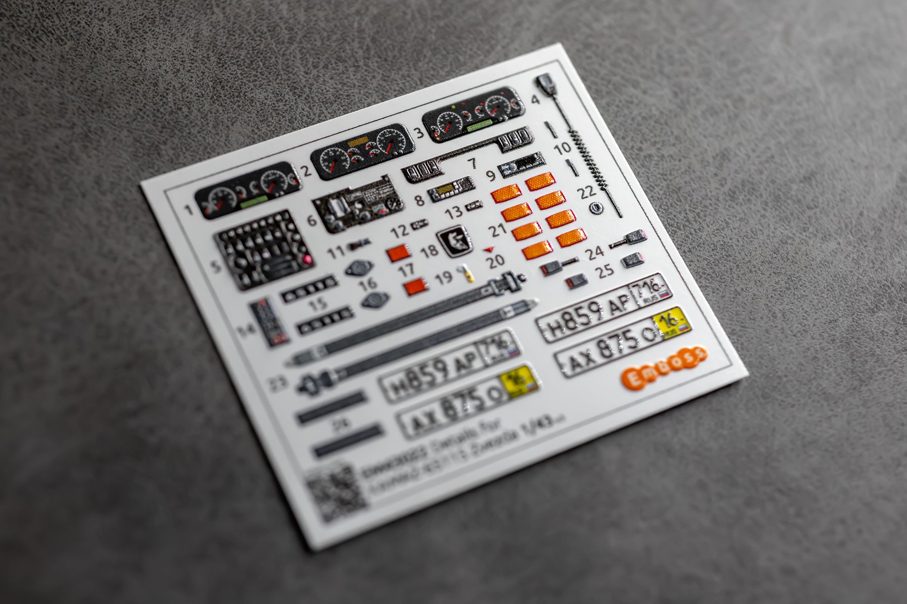 KAMAZ 65115 Details for Zvezda 43006 1/43 (3D decal) - imodeller.store