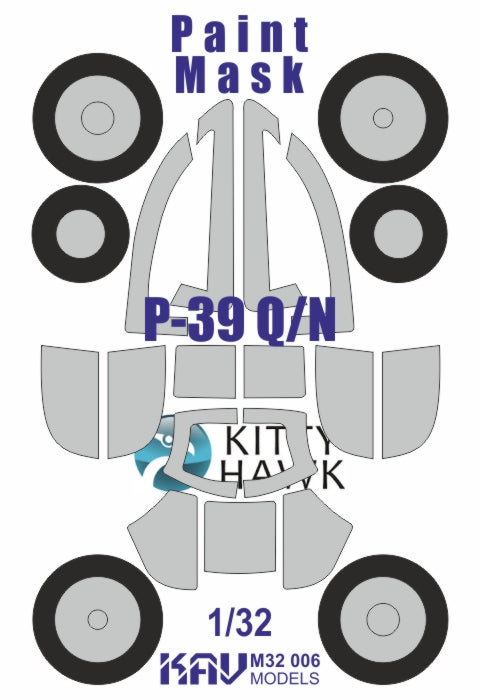 Paint mask for P-39 Q/N 'Air Cobra' (Kitty Hawk)