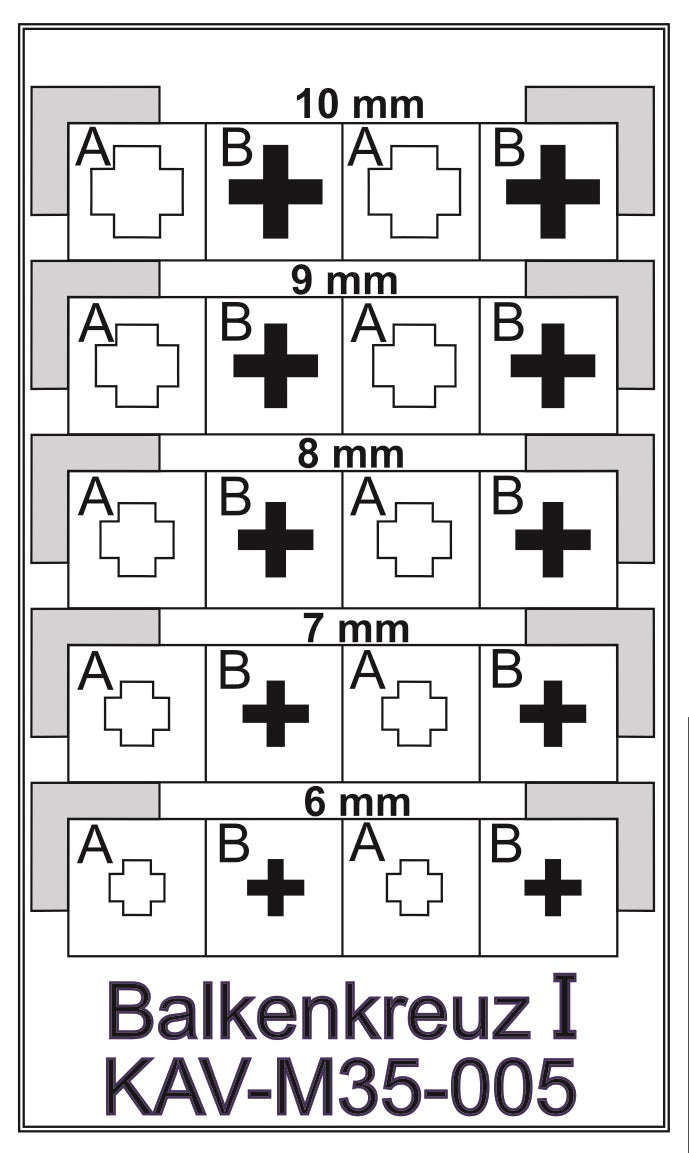 1/35 Paint Mask for German "Beam cross" (Balkenkreuz) type 1