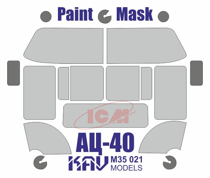 1/35 Paint mask for AC-40 (ICM)