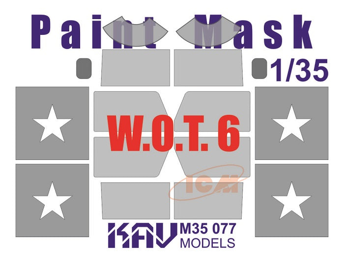 1/35 Paint mask for W.O.T. 6 & 8 (ICM)
