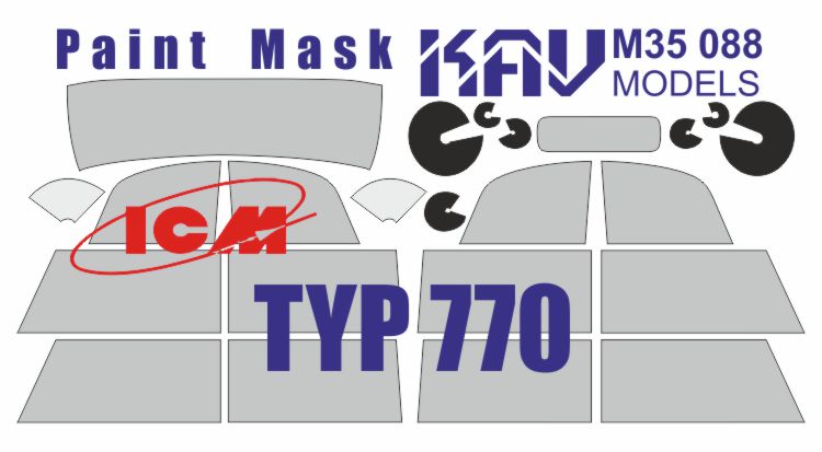 1/35 Paint mask for Mercedez Benze TYP 770 (ICM)