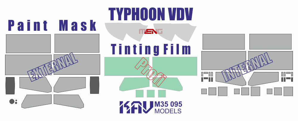 1/35 Tinting FIlm & Paint mask for Typhoon VDV K-4386 (Meng)