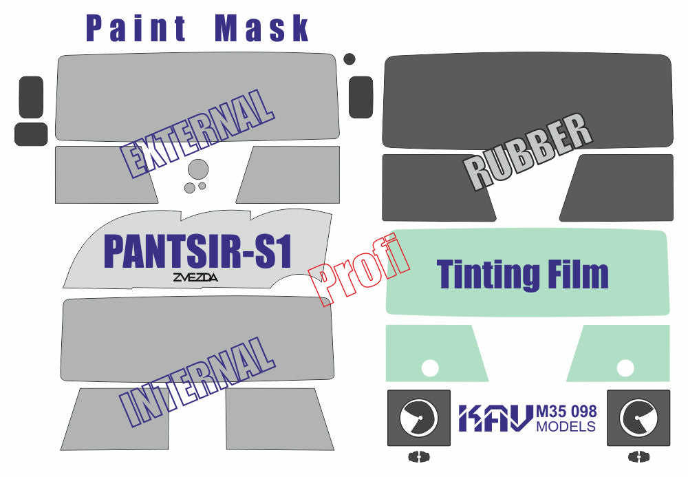 1/35 Paint mask for the Pantsir-S1 Pro (Zvezda)