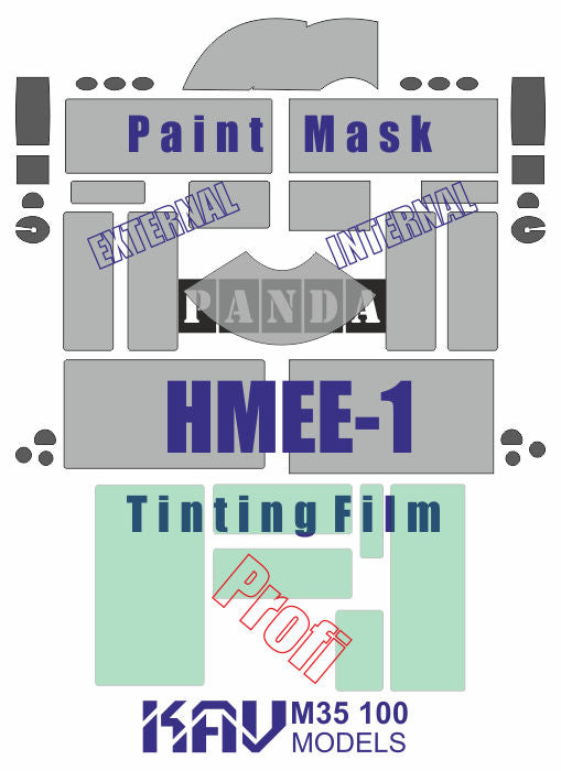 1/35 Paint mask for HMEE-1 PRO (Panda)