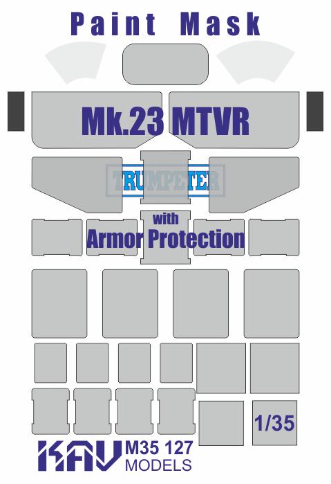 1/35 Paint Mask for MTVR Mk.23 with Armor Protection (Trumpeter)