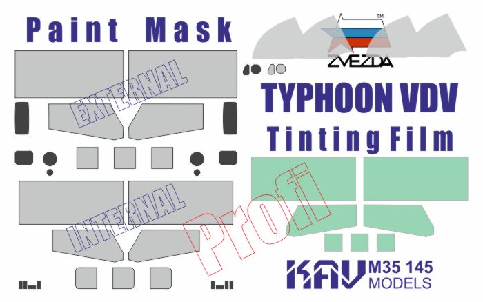 1/35 Paint mask for Typhoon VDV K-4386 PRO (Zvezda)
