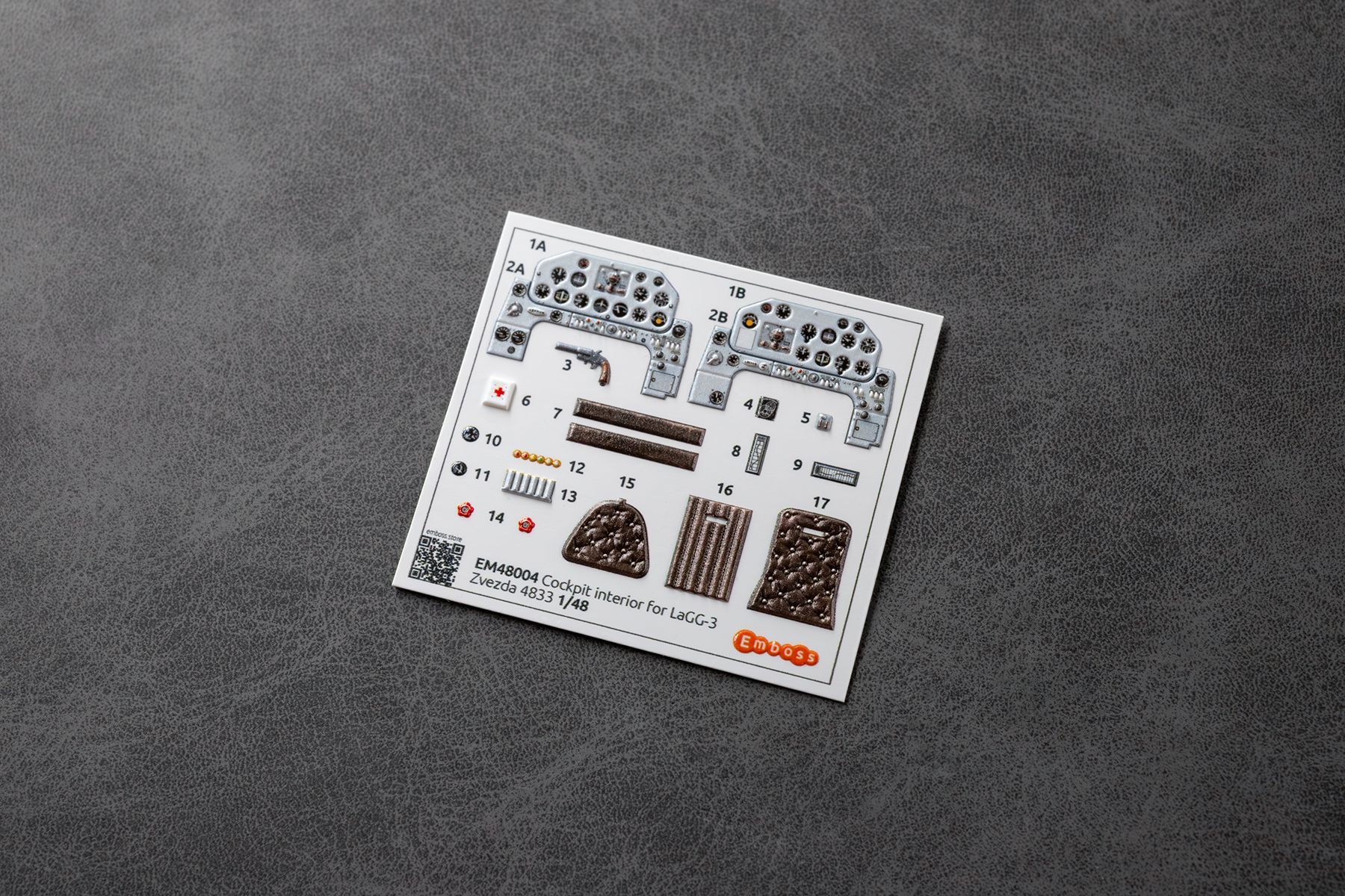 LaGG - 3 Cockpit details set for Zvezda 4833 1/48 (3D decal) - imodeller.store