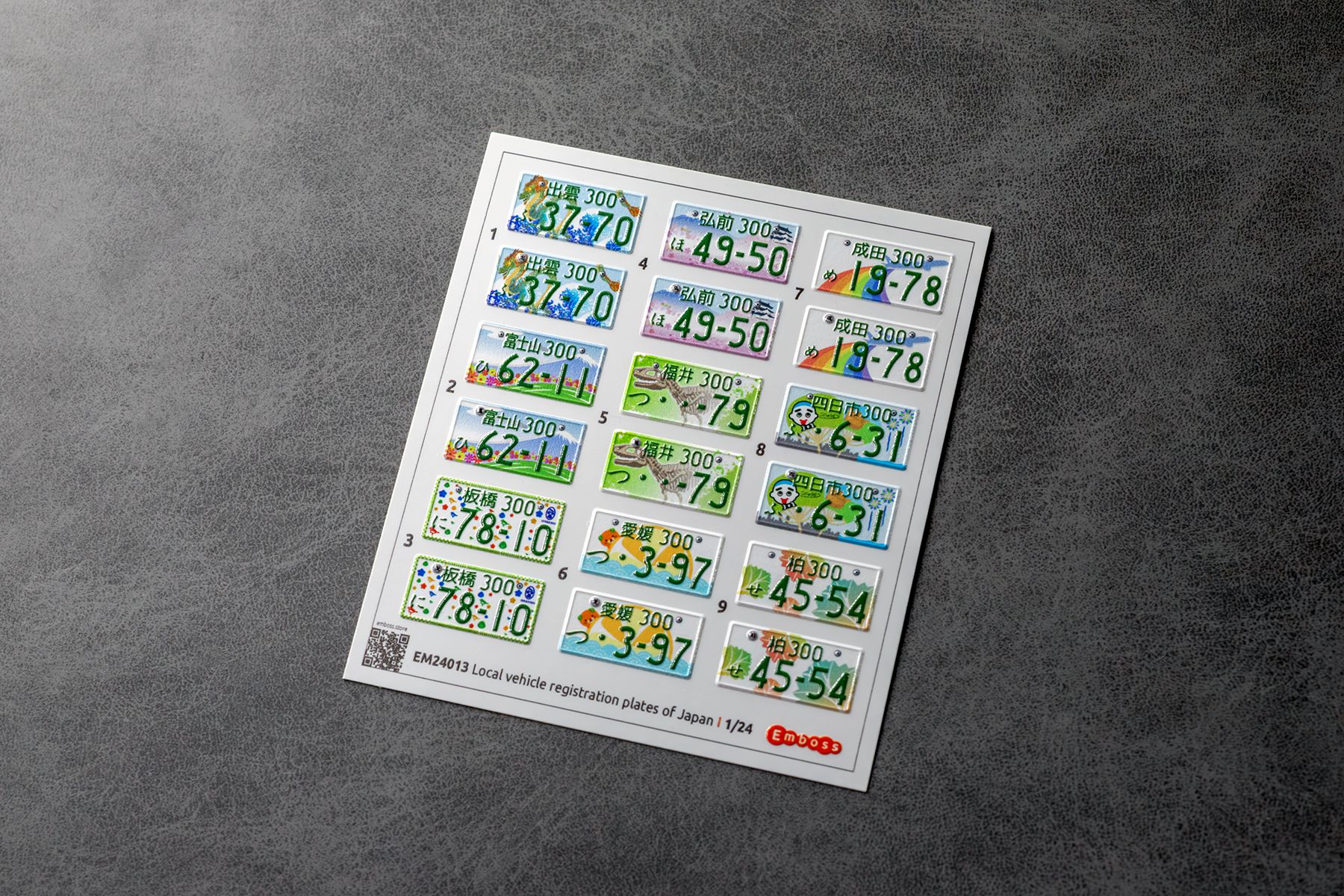 Local Japan vehicle registration plates 1 1/24 (3D decal) - imodeller.store