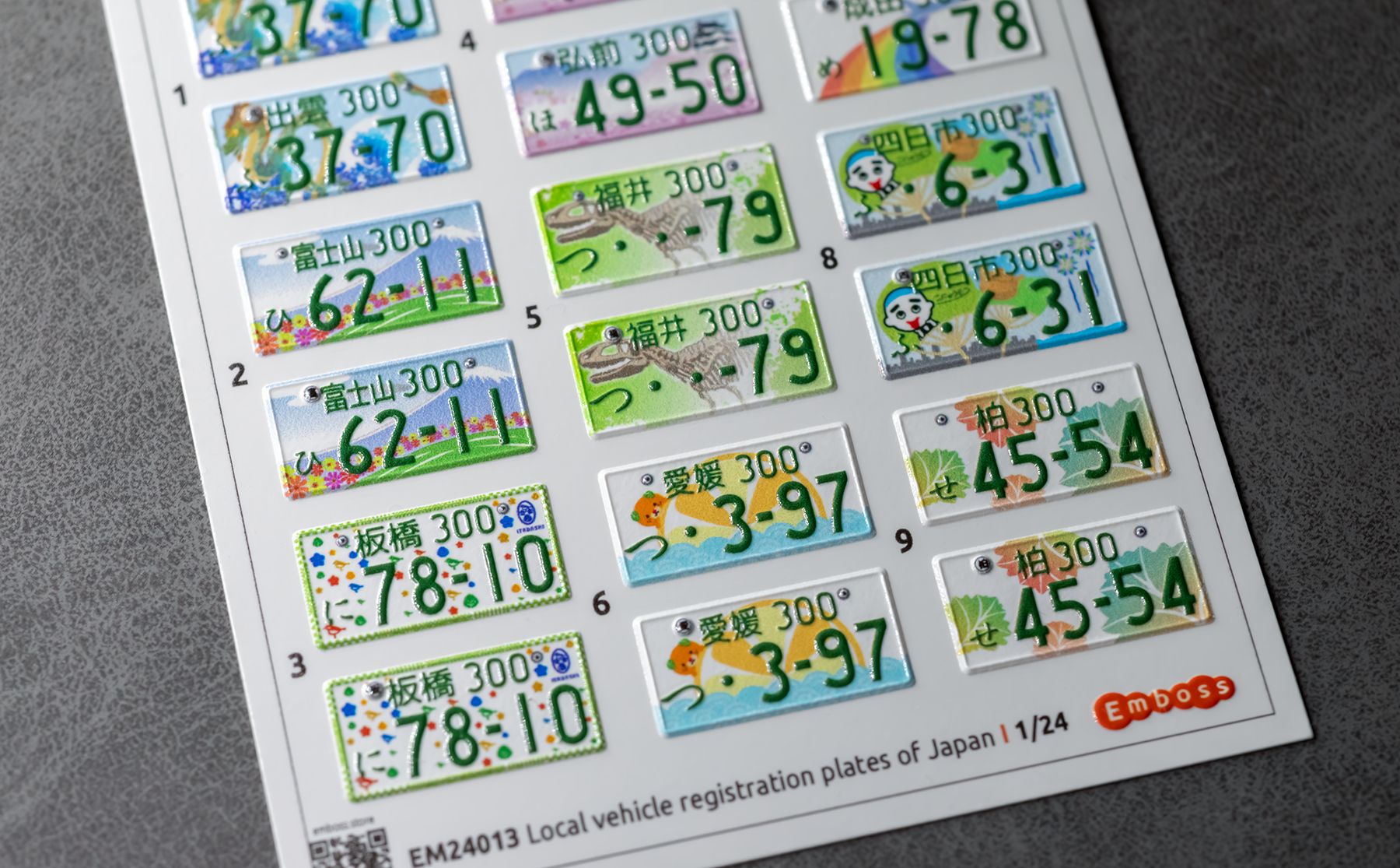 Local Japan vehicle registration plates 1 1/24 (3D decal) - imodeller.store