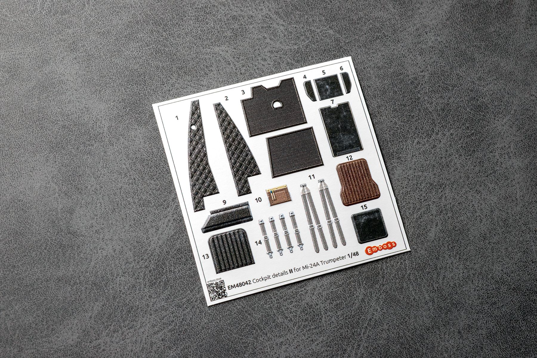 Mi - 24A seats and additional cockpit details for Trumpeter 05828 1/48 (3D decal) - imodeller.store